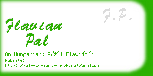 flavian pal business card